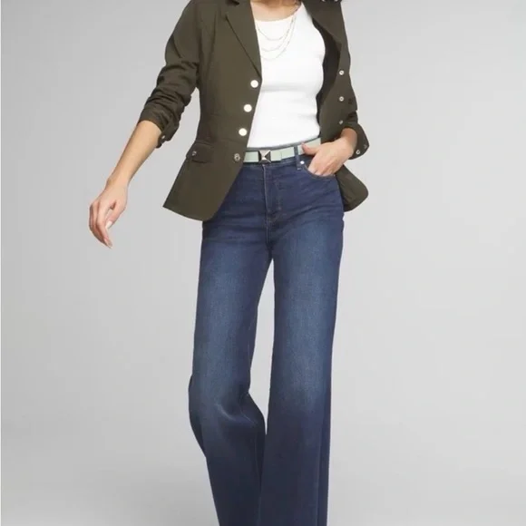 White House Black Market Dark Green Blazer - Picture 8 of 10